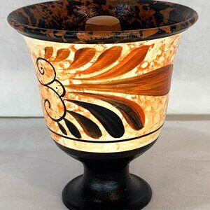 Pythagorean Cup or "Cup of Justice" with depiction of Greek Hippocrates